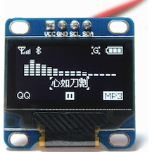 0.96" Beyaz Oled Lcd Modül 128x64 Pixel IIC I2C Seri 0.96” Ekran Gösterge SSD1306 3.3V 5V Matrix