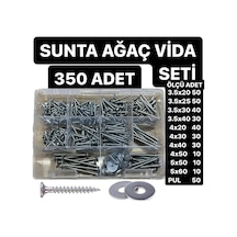 350 Adet Sunta Ağaç Vidası Pul Seti