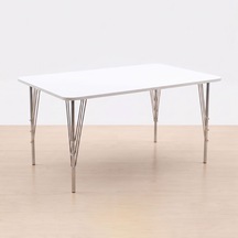 Beyaz Katlanır Metal Ayaklı Masa 119x89x74 Cm 6-8 Kişilik Yemek Masası, Balkon Masası, Çalışma Masası Ve Bilgisayar Masası