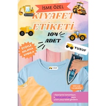 İsme Özel 104'lü Kıyafet Etiketi - 30 Saniyede Ütülü Çözüm - Okul İçin Yıkanabilir İsimlik - Traktör - 743306447 Diğer