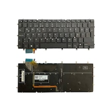 Dell İle Uyumlu Xps 9360, Xps 9550, Xps 9560 Notebook Klavye Işıklı Siyah Tr