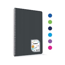 Colormaxi Plastik Kapak 120 Yaprak Kareli Spiralli A4 Defter