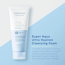 Super Aqua Ultra Hyalon Hyalüronik Asit İçeren Cilt Temizleme Köpüğü, 200 Ml