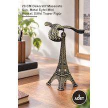 2 Adet Metal Eyfel Kulesi 20 Cm Dekoratif Masaüstü Süs, Metal Eyfel Mini Heykel, Eiffel Tower Figür