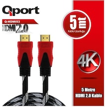 Qport Q-hdmı53 Hdmı Kablo 5 Mt Ver2.0 Altın Uçlu 3d 4k-192403