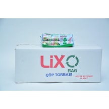 Lixo Çöp Poşetİ Büyük Boy 65 x 80 Cm 10 lu Rulo 50 Paket 500 Adet Mavi
