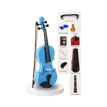 Midex Hga-24ltb-tys 1/2 Kaliteli Mavi Keman Seti 8-10 Yaş Çocuk Kemanı