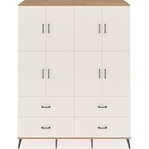 Hyperion Gardrop 8 Raflı 4 Çekmeceli 8 Kapaklı 176x44x221 Çam-aytaşı Aytaşı