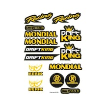 Sticker Seti Mondial Drift Motosiklet A4 Ebatı 04 Nötr