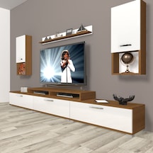 Decoraktiv Ekoflex 270da Mdf Tv Ünitesi Tv Sehpası - Ceviz Beyaz Ahşap - Beyaz