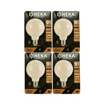 Tr Led Ampul, 9w 67w , 3000k Sarı Işık, E27 Duy, G95 Glop, 4 Adet Diğer
