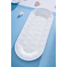 Milano Oval Kayık Tabak - 40 Cm Beyaz