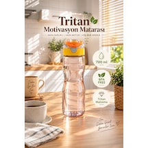 Porsima 911037-3 Bpa Free Motivasyon Sporcu Su Matarası Suluk 0,7lt Su Şişesi Turuncu