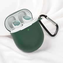 - Xiaomi Redmi Buds 4 Uyumlu Silikon Kılıf - Kopçalı Kulaklık Kılıfı Yeşil 2 Yıl Xiaomi Uyumlu Diğer