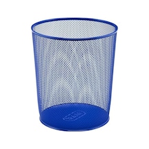 854 10 Lt Metal Tam Perforeli Lacivert Çöp Kovası 10l Siyah