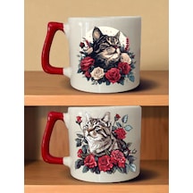Muhteşem Kedi Kahve Bardağı - Anneler Günü Hediyesi, Doğum Günü Hediyelikleri Beyaz