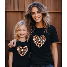 Aselinda Anne-kız Kombin T-shirt - Tekli Üründür Kombin Yapmak Için 2 Adet Sepete Ekleyiniz Siyah