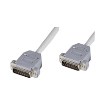 D-Sub Kablo - 2 Sıra 15 Pin - Erkek - Erkek - 1.8 Metre