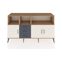 Kronos Konsol 5 Raflı 3 Çekmeceli 3 Kapaklı 176x59x99 Çam-aytaşı/ Çam-aytaşı/antrasit