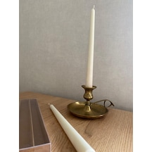 Şamdan Mum - 2 'lü Set % 100 Soya Wax Doğal Mum Doğal Renk