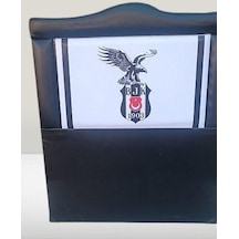 Bengi Ticaret Dk Taraftar Beşiktaş Suni Deri Kumaş Tek Kişilik Başlık Siyah 90
