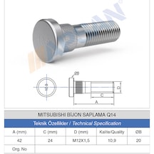 20 Adet Mıtsubıshı Bijon Saplaması Q14