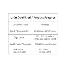 Lionas Tek Kişilik Kareli Desen Lastikli Çarşaf Ve Yastık Kılıfı 120 X 200 Beyaz