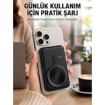 Magsafe Uyumlu Kablosuz Powerbank Taşınabilir Hızlı Şarj Yeni Nesil