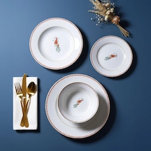 Güral Porselen Yonca 24 Parça Yemek Takımı 7014 Beyaz