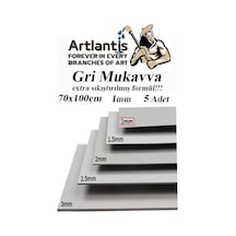 Mukavva Gri 1 mm 70x100 cm 5 Adet Sert Karton Ekstra Sıkıştırılmış 70*100 Mukavva Gri Renkli 5 Adet