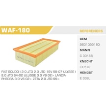 WINKEL WAF-180 Hava Filtresi Scudo / 405 406 607 806 Expert / C5 1.9Td 2.0 HDI