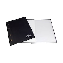 Menü Kabı 18X23 4 Sayfalı Cilt Bezli A5  siyah