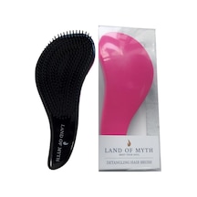 Lom1012 Curved Detangler, Yetişkin & Çocuklar İçin Kavisli Dolaşık Saç Açma Ve Düğüm Çözücü Tarak & Fırça, Islak, Kuru, Düz, Kıvırcık Saçlar İçin Pembe