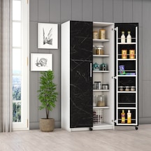Mutfak Kiler Dolabı Beyaz & Royal Mermer Asra Trend Mk-04