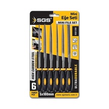 Sgs Mini Eğe Seti, 6 Parça, 5x180 Mm, Model Sgs1358