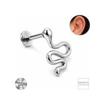 Yılan Helix Flat Kulak Conch Tragus Piercing Cerrahi Çelik