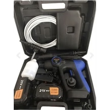 Oto Yıkama Makinesi Şarjlı Yedek Bataryalı 5mt Hortum 150w 21v Kutulu