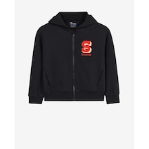 Skechers B Lw Collage Full Zıp Sweatshirt Büyük Erkek Çocuk Siyah Sweatshirt Sk2620112-3817