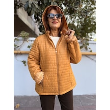 Çift Taraflı Puantiyeli Mont Hardal Sarı