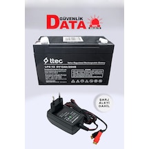 Ttec 6 Volt 12 Amper Bakımsız Kuru Akü 6v 12ah 20hr + Şarj Aleti