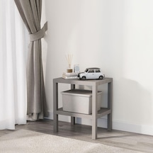 Modüler 2 Katlı Çok Amaçlı Plastik Raf - 38x50x29 Cm Banyo, Mutfak Ve Tezgah Üstü Organizeri - Aletsiz Kolay Kurulum Gri Açık Beyaz