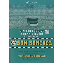 8.Sınıf Din Kültürü ve Ahlak Bilgisi Son Kontrol 8'li Deneme -  Bilfen Yayınları