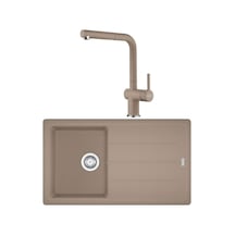 Franke Basis BFG 611 Granit Oyster Eviye. Active Plus Doccia Oyster Spiralli Armatür Seti