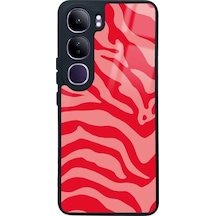 Vivo V40 Lite Red Zebra Tasarımlı Glossy Telefon Kılıfı Çok Renkli