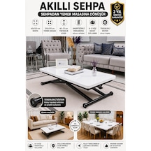 Home Üst Tabla Mdf Beyaz Oval Köşe Alt Ayak Siyah