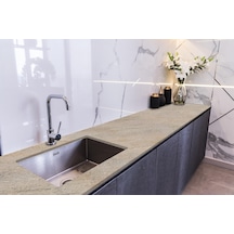 Tezgah Üstü Fayans Kaplama Folyosu Mutfak Tezgahı Kaplama Rustik Beige Marble