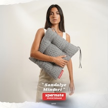 Pötikareli Sandalye Minderi 40x40 Pofidik Piknik Minderi Siyah