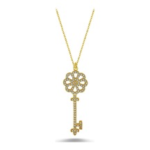 Taşlı Küçük Anahtar Kolye (498176300)