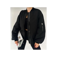 Voxx Unisex Bomber Kolej Ceket Siyah Siyah