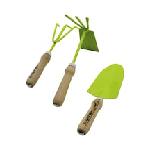Go İthalat Eltos Ebs-003 3pcs Bahçe Hobi Seti Renkli Metal Çift Başlı Çapa - 3 Dişli Tırmık - Kürek
